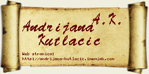 Andrijana Kutlačić vizit kartica
